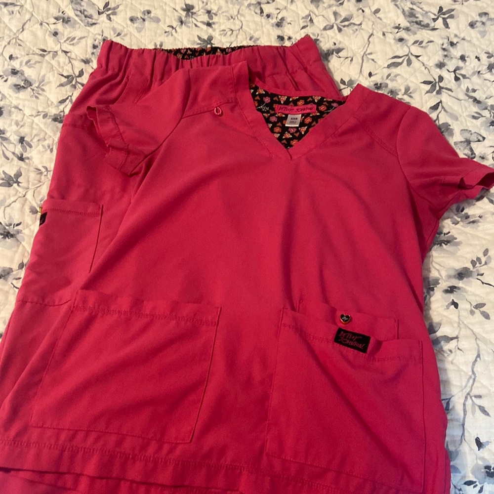 Hot Pink Betsy Johnson scrubs